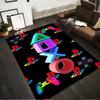 Gaming Symbols Black Carpet with Playful Controller Design Suitable for use as an anti-slip for living room bedroom sofas