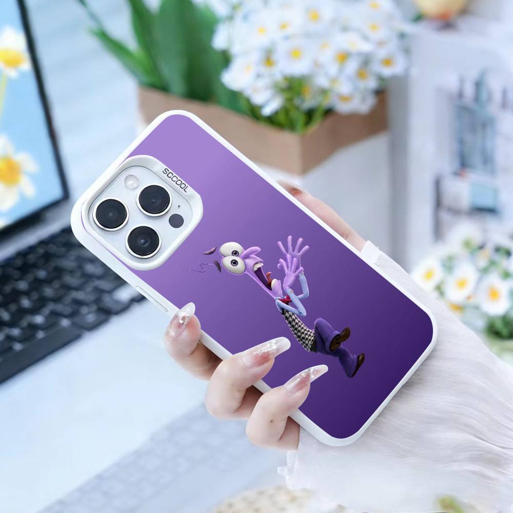 Adventure Anime Inside Out Phone Case For iPhone 16,15,14,13,12,17,Pro,MAX White Matte Shockproof Cover