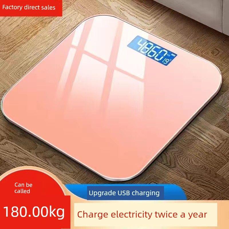 Electronic Scale Weighing Scale For Home USB Charging Body Health Scale Girls Weight Loss Small Smart Dormitory Weightometer