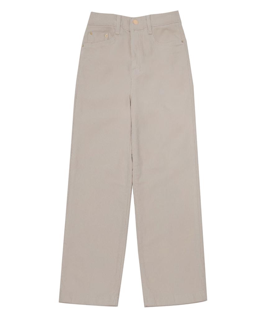 Eilubeu Brushed Corduroy Spandex Straight Pants Aarapt702A