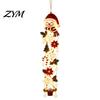 Light Up Seasonal Home Decor Glowing Christmas Door Hanger, Crochet Spiral Ornament with LED Lights, Snowman Santa Reindeer Entryway Festive