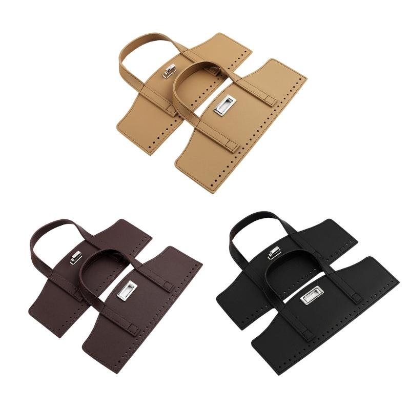 1Set Detachable PU Leather Bag Handle Bag Flap Cover with Lock Replacement Accessorie for DIY Crochet Handbag Sewing Kit
