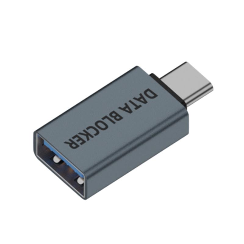 Portable USB Type C Data Blocking Charging Prevents Hacking Aluminum Housing Universal Compatibility for Phones Devices