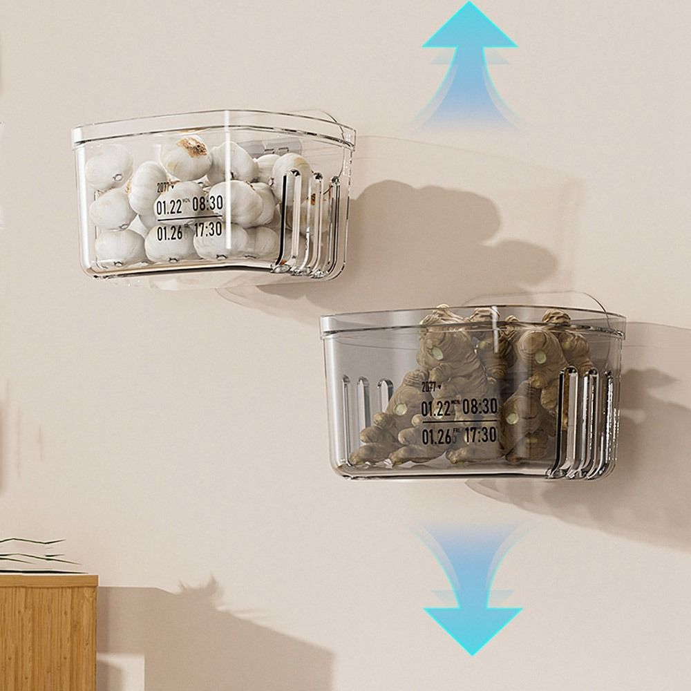Plastic Ginger Storage Box Transparent Kitchen Storage Rack  Bathroom