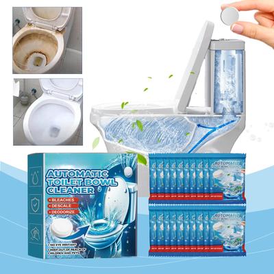 Toilettenschüssel-Reinigungstabletten, kraftvoller Badezimmerreiniger, auflösende Tabletten zur Flecken- und Geruchsentfernung, 20 Stück