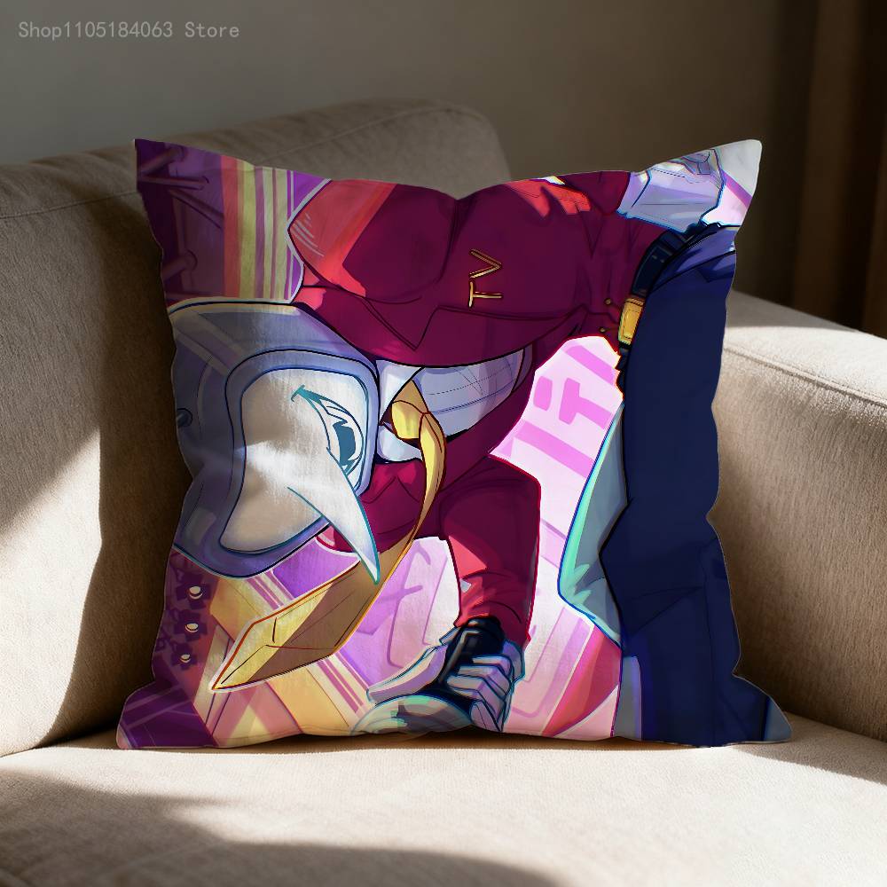 D-Deltarune Tenna Pillow Case Print Polyester Fiber 40X40 Cm Home Sofa Throw Cushion Cover Decoration