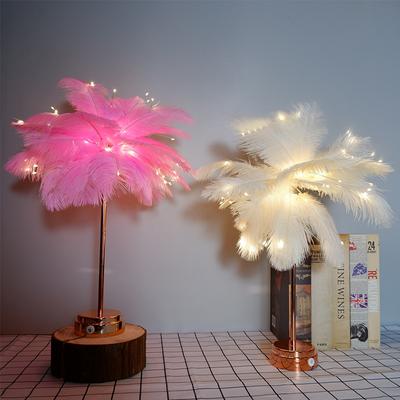 Nachtlicht LED Feder Tischlampe Eisensockel Kreatives Nachtlicht Romantische Heimdekoration Schlafzimmer Wohnzimmer Esszimmer