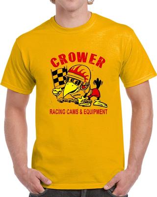 T-shirt in Puro Cotone Crower Racing Cams Retro Uomo Donna Top