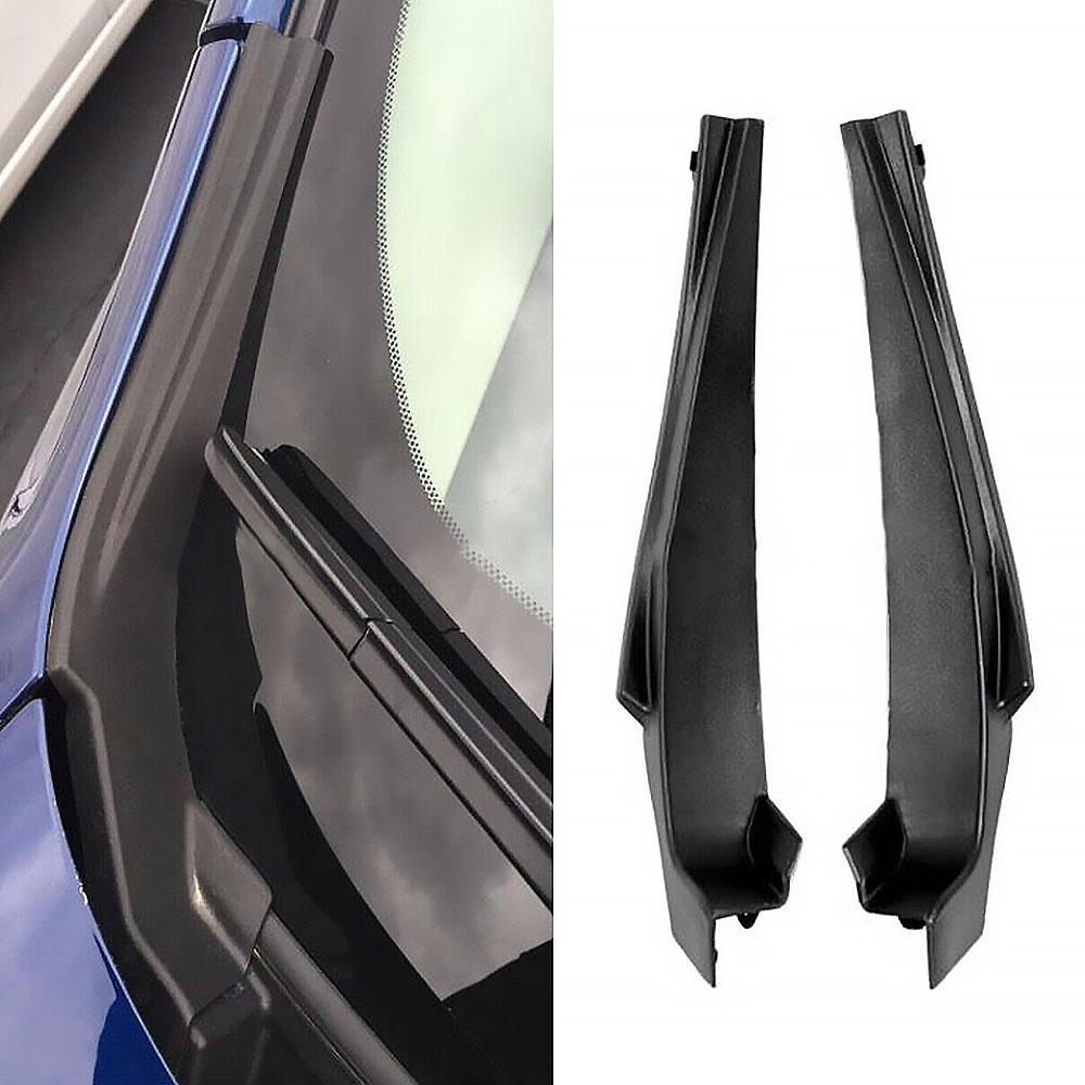 1 Pair For Nissan Sentra 2013-19 Car Front Wiper Side Cowl Extension Cover 2Pcs Black