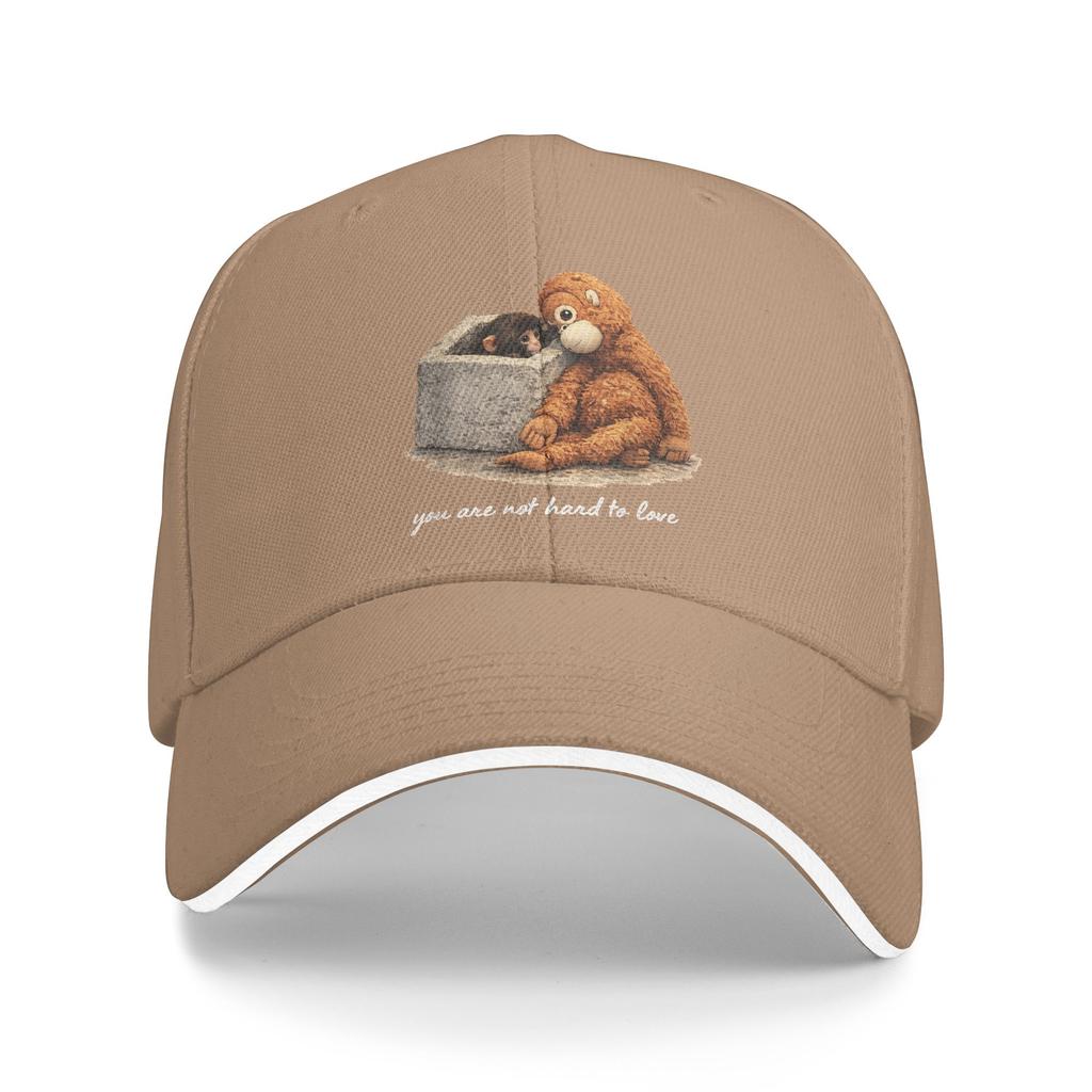 Adorable Cute Baby Monkey Punch Baseball Cap Hunting Camping Sun-Proof Trucker Hat Men Adult Streetwear Design Snapback Cap
