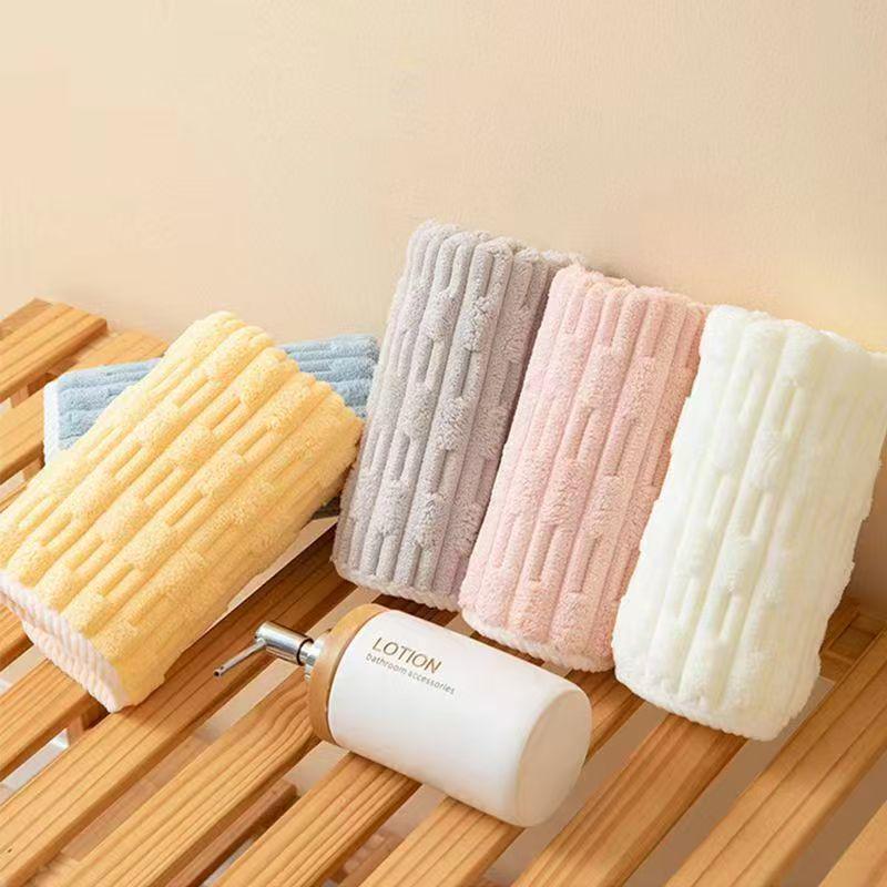 Bamboo Coral Velvet Absorbent Face Wash Towel - No Lint, Thick, Soft