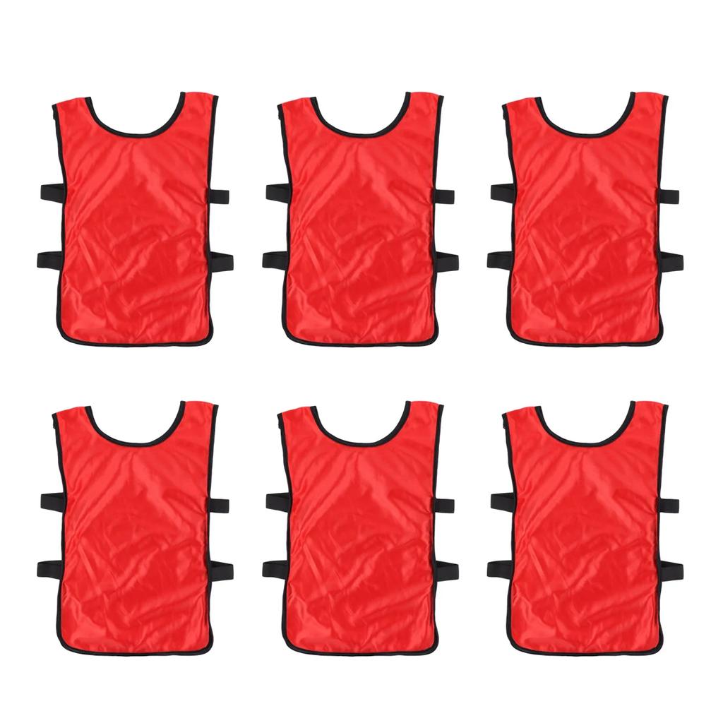 6 Stück Fußball-Trainingsweste Leichte Langlebige Fußballtrikot scrimmage Weste Sportteam Ausrüstung Trainingskleidung