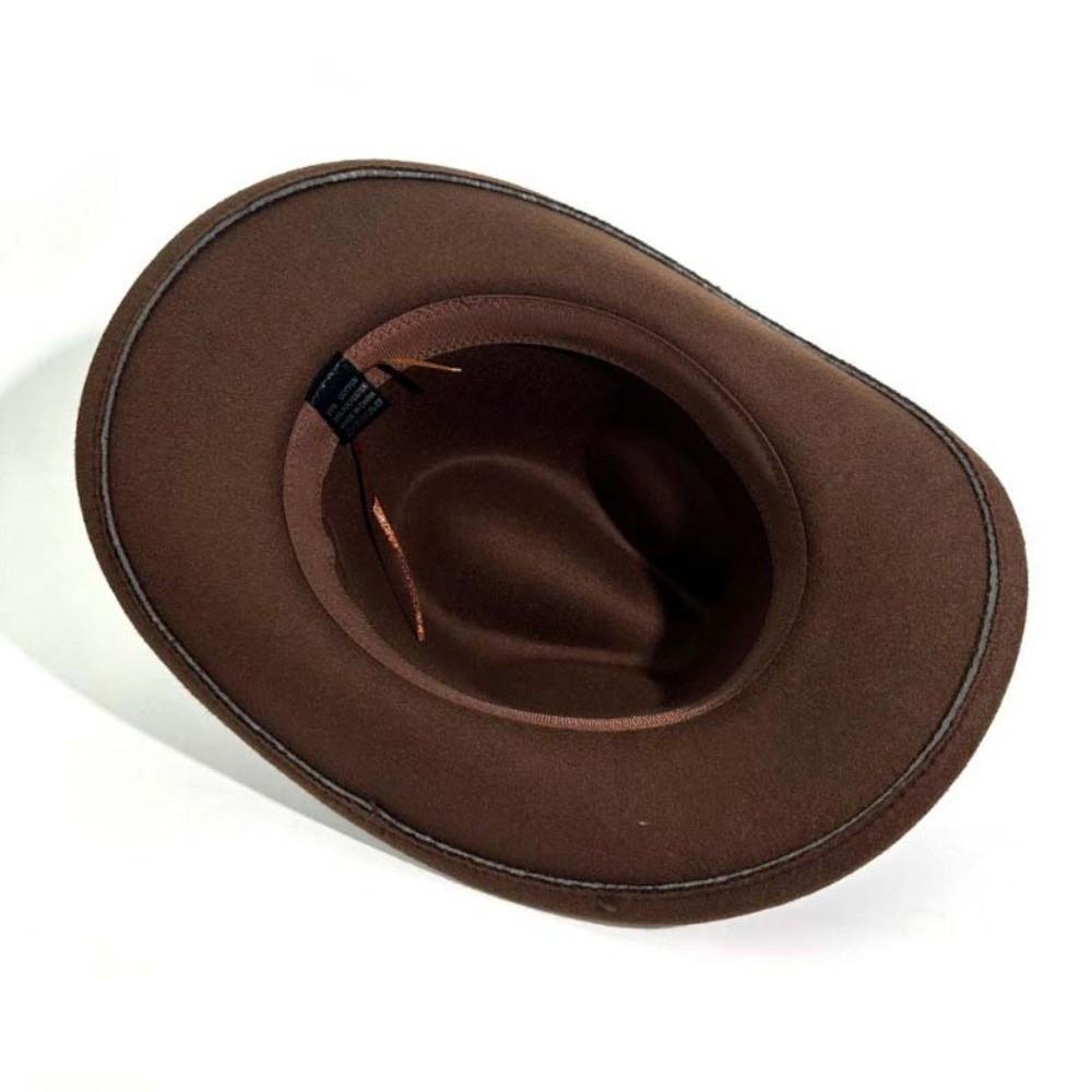 Atmungsaktive Western-Cowboy-Kappe Woll-Cowgirl-Visierkappe Modischer Sonnenschutz Ritterhut Damen