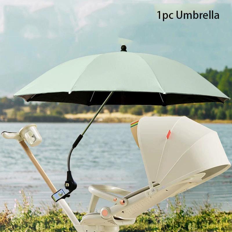 Verstellbarer Kinderwagenhalter Ständer Regenschirmhalter Sonnenschutz Regendicht Faltbares Kinderwagenzubehör, 1 Stück