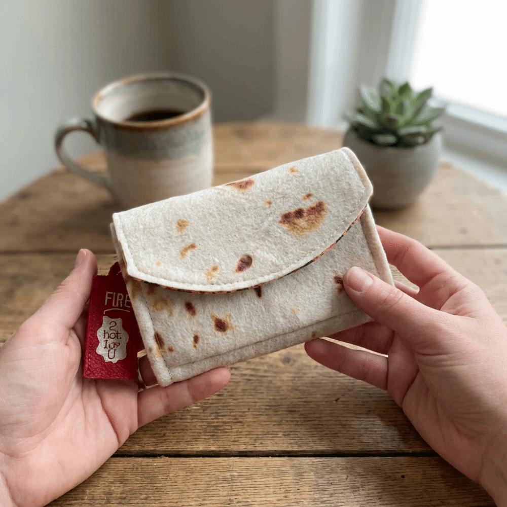 Multiple Compartments Burrito Wallet Magnetic Wrap Leather Card Holder Gift Giving