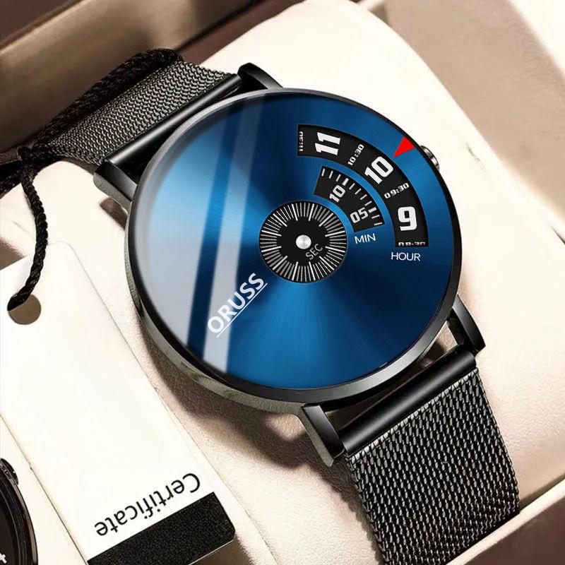 ORUSS New TOP Brand Luxury Men's Watch With Box Waterproof Calendar Men's Quartz Watches