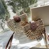 Handwoven Saddle Bag Hollow-out Beach Crossbody Purse Lightweight Summer Vacation Shoulder Bag Women Boho Small Zipper Handbag