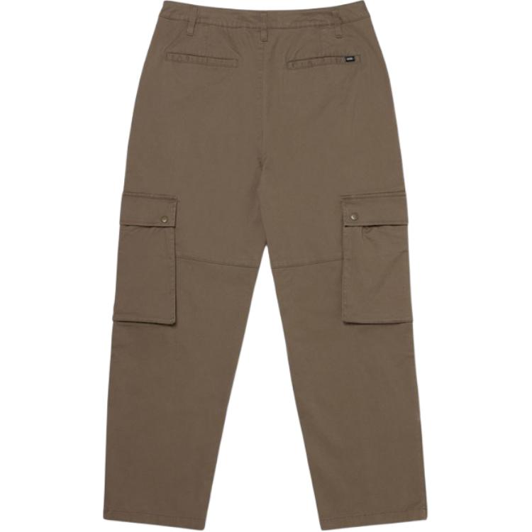 Vans Solid Color Zipper Fly Mid Waist Casual Pants Men bottoms Brown VN000KD09JC1