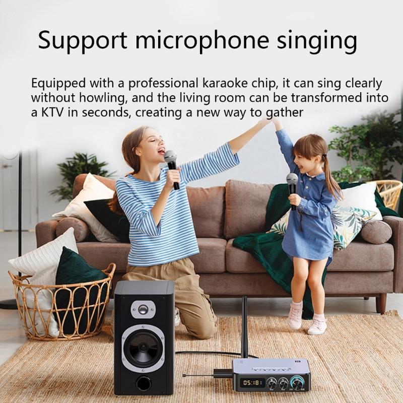 Wireless Audio Receiver Transmitter BT5.1 NFC 1200mAh Stereo- 3.5mm RCA- Adapter Support TF FM Radio with Remote Contol
