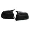 For Toyota Highlander 2008-2013 Car Rearview Side Mirror Cover Horn Wing Cap Exterior Door Case Trim Carbon Fiber Black