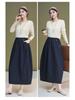 Autumn High Waist Lantern Skirt - Slim Fit, Elastic, Versatile Casual Half Skirt