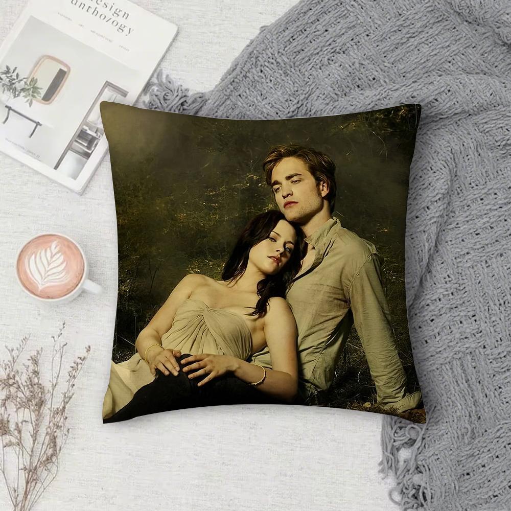 

Classic Movie TV Film T-Twilight Pillow Case Square Double-Sided Printing Short Plush Sofa Cushion Cover Bedside Pillow 12x12Inch