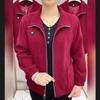 2025 Spring/Autumn Women's Plus Size Corduroy Jacket: Long Sleeve, Loose Fit, Zipper, Solid Color Cardigan
