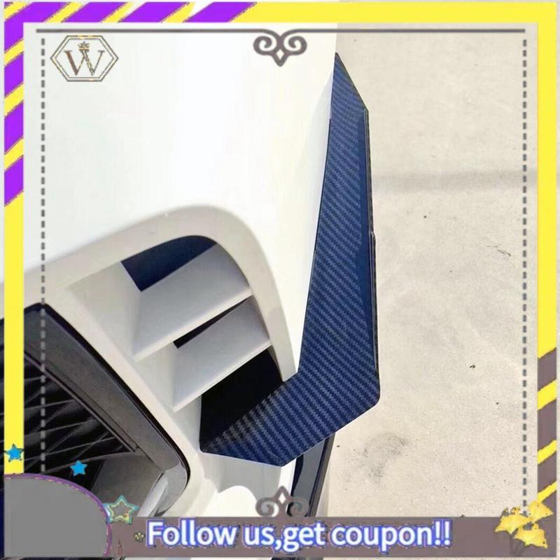 ABXV-4Pcs Car Front Bumper Lip Splitter Fin Long Air Knife Auto Body Kit Car Spoiler For Honda Civic 10TH Type-R 2019-2021