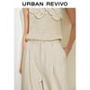 UR 2025 Spring Women's High-Waisted Pleated Wide-Leg Pants