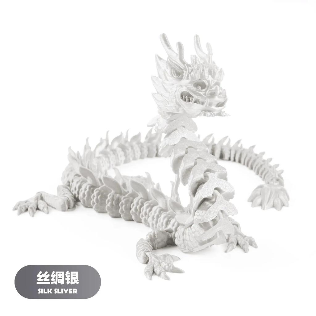 3D Printed Dragon Rotatable Articulated Dragons Western Style Crystal Dragon Home Office Desktop CraftS Ornament Creative Gifts
