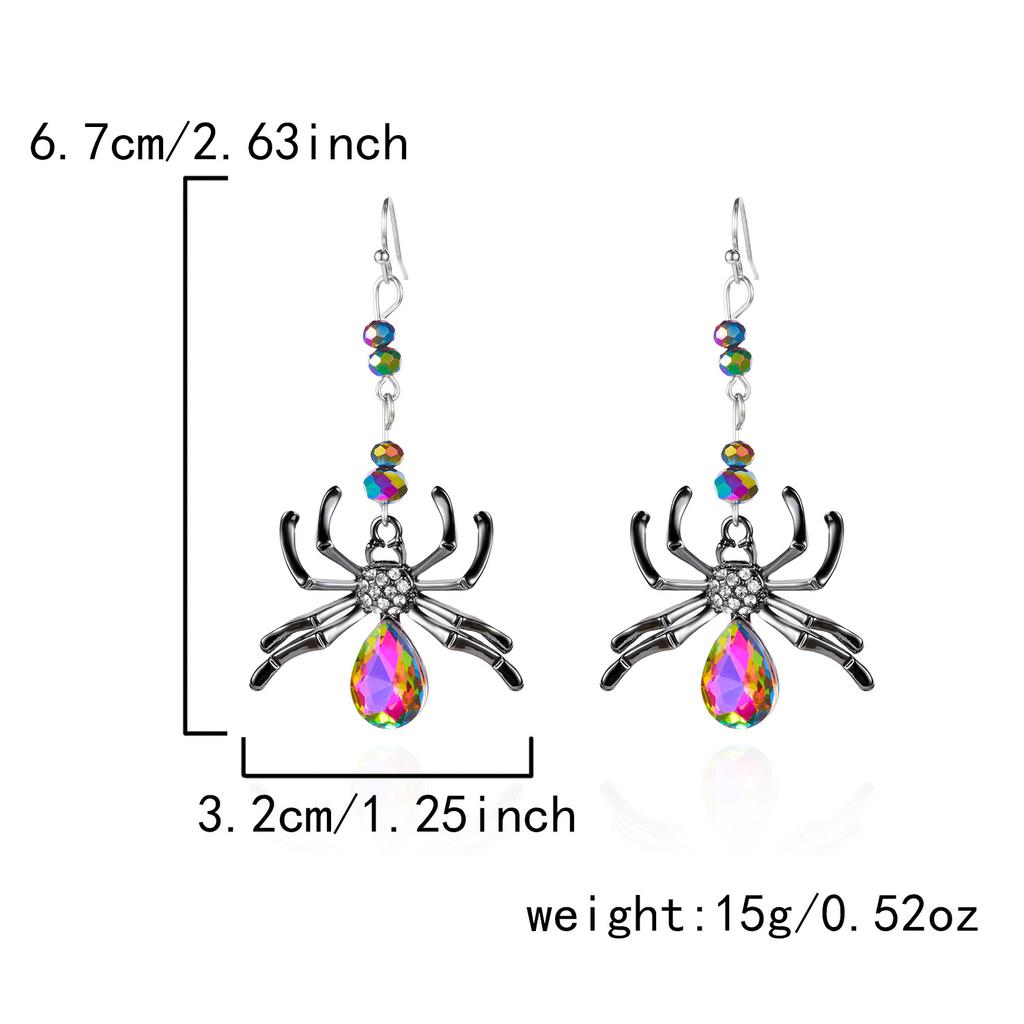 Dark Spider Earrings Female, European and American Creative Funny New Halloween Party Earrings