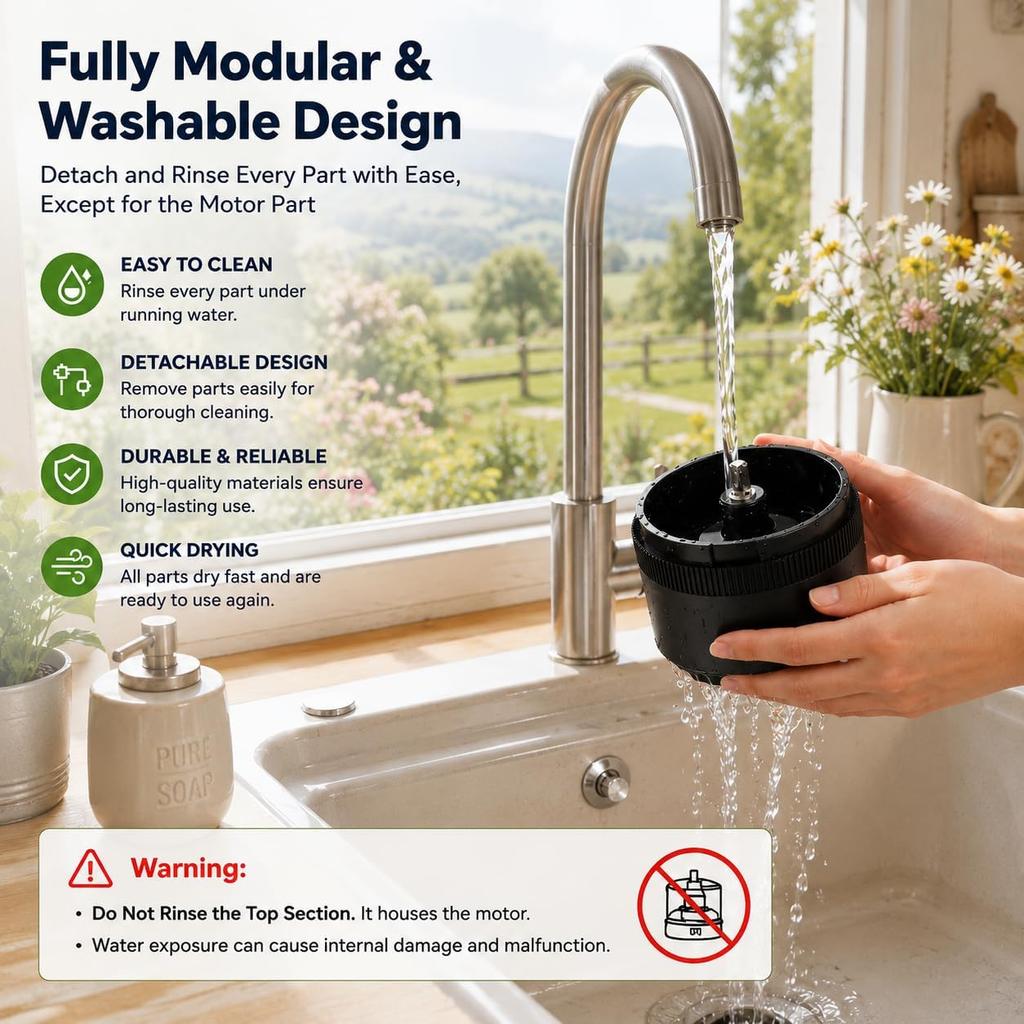 Portable Electric Coffee Grinder, 38 Adjustable Grind Settings for Espresso, Pour Over, French Press, Camping & Travel