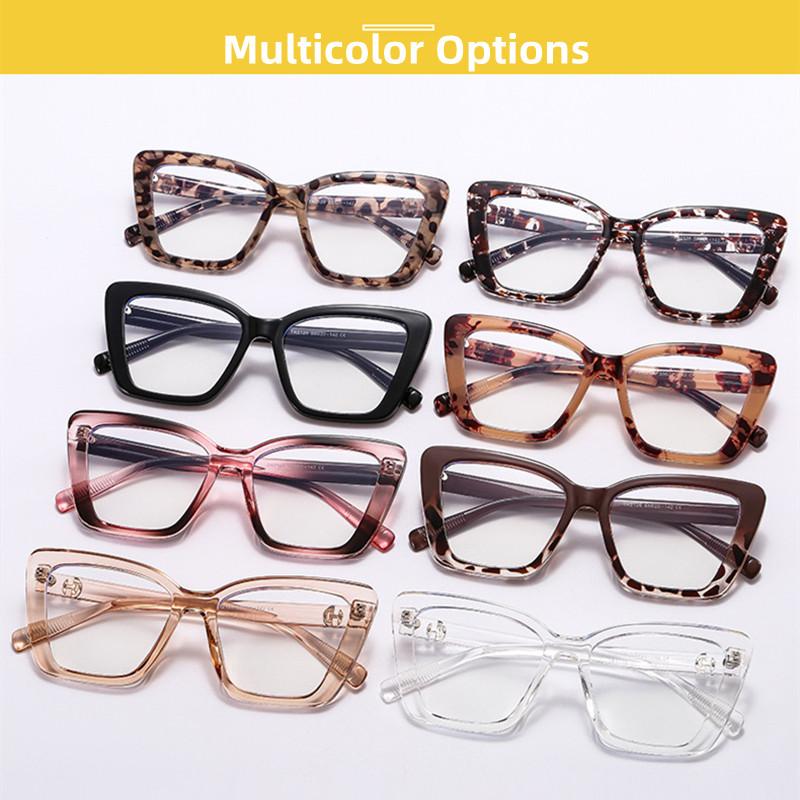 Fashion Oversized Leopard Print Reading Glasses Anti Blue Light Women Prescription Frames +1 5 Magnifying Large