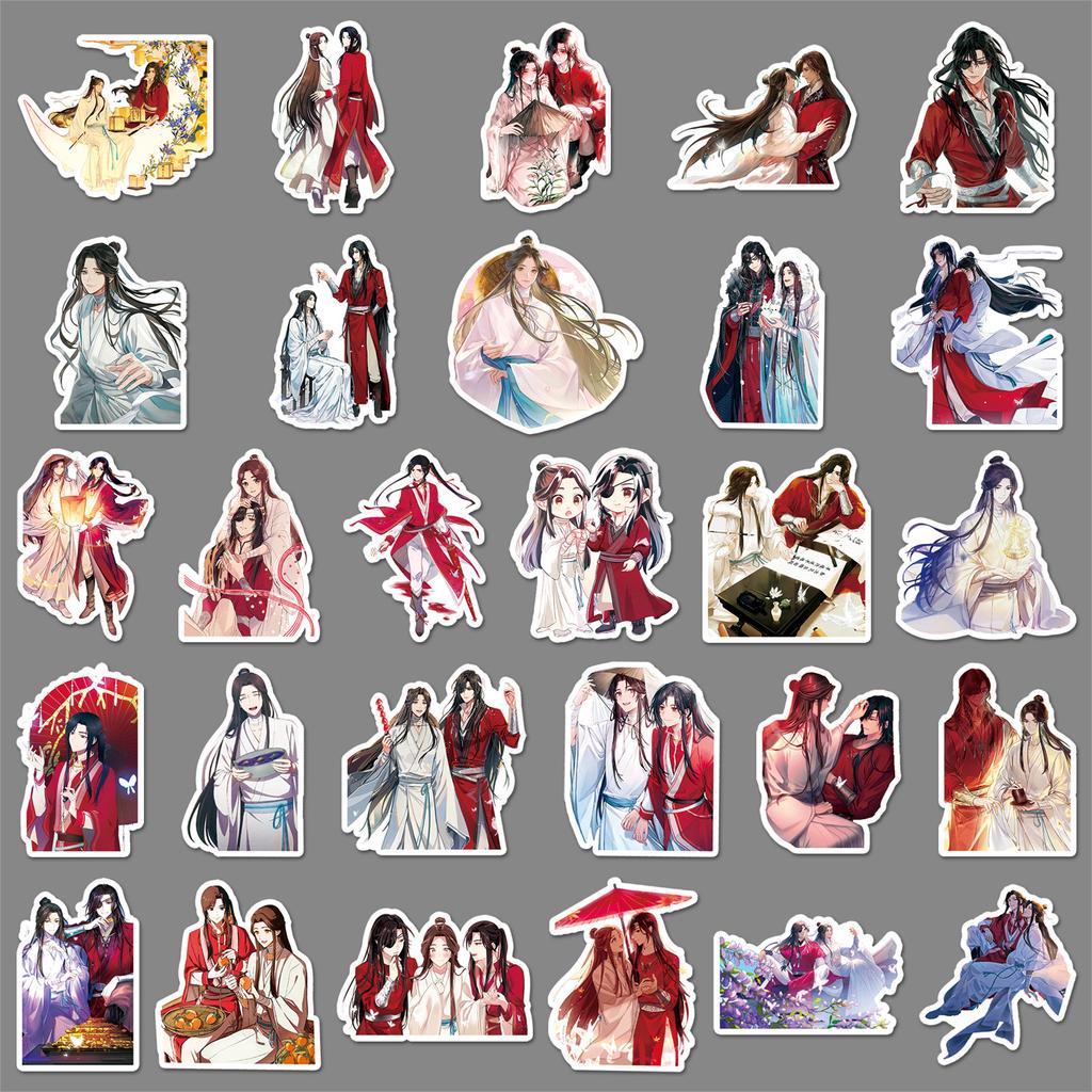 58 Tianguan Blessing Graffiti Stickers Personalized Cartoon National Trend Animation Decoration Water Cup Mobile Waterproof Computer Stickers