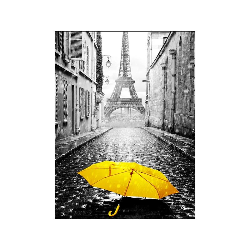 

Черно-белая картина европейского пейзажа, домашний декор, скандинавский постер, живопись на холсте, настенное искусство, желтый пейзаж для декора гостиной 21x30cm no frame