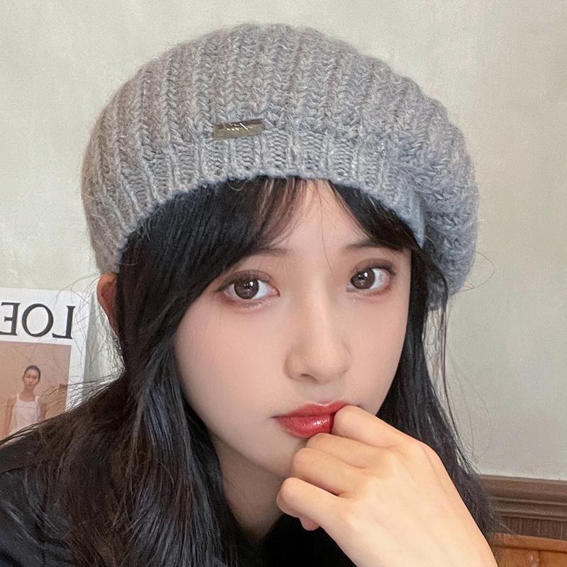 Young Ladies Autumn Winter Travel Commuting Party Fashionable Knitted Warm Beret Hat