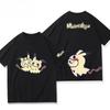 Men's New Cute Mimikyu Cartoon Hand-painted Japanese T-shirt for Men and Women Summer  Loose Casual Short-sleeved Top