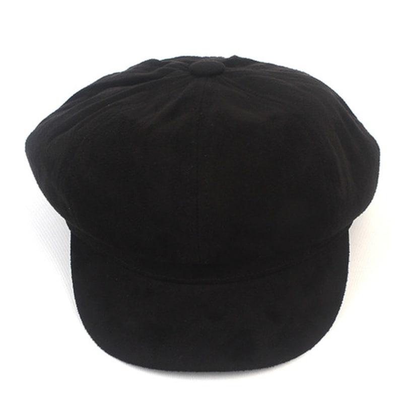 Universal Chemistry Black Suade Newsboy Cap