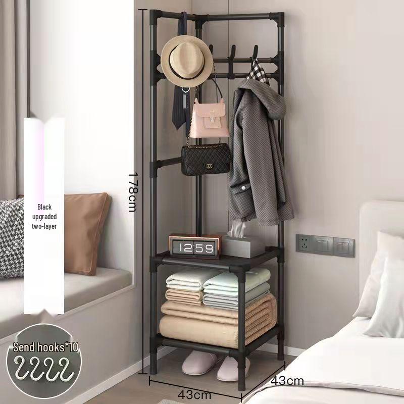 Elegant Multifunctional Coat Rack with Wheels - Japanese and Korean Style