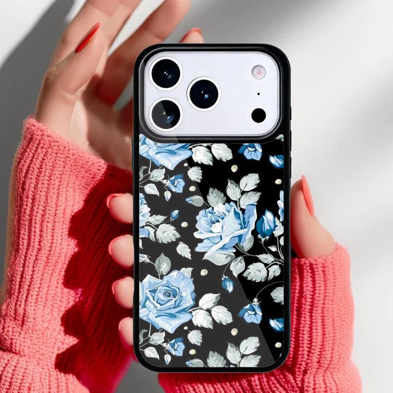 Coque de téléphone Bouquet Floral de Minuit pour iPhone 17 Air 16e 15 14 13 Pro Max Housse Arrière pour 12 11 Pro Coque