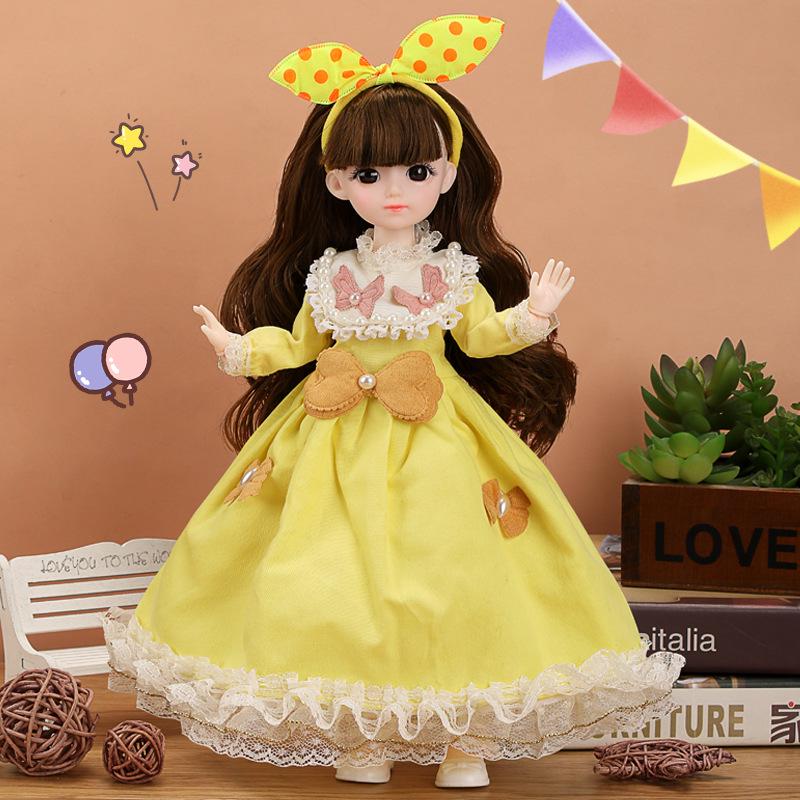 

30см 6-шарнирная кукла BJD принцесса с детским лицом - Идеальный подарок на день рождения для девочек 30cm Full Doll as Shown