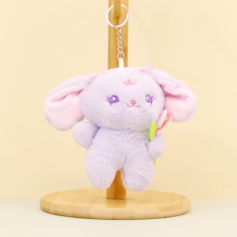 Adorable Plush Bunny Keychain Soft Stuffed Animal Doll Wedding Favor Toy