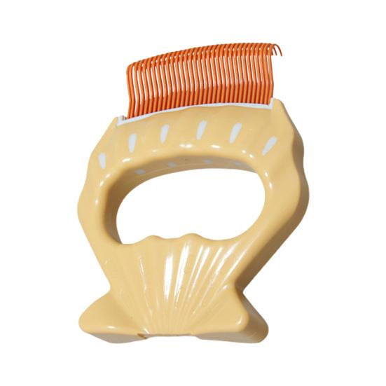 

Расческа для домашних животных, массажная расческа для удаления волос, щетка для удаления линьки, щетка для кошек, собак, прочный инструмент для нежного ухода оранжевый