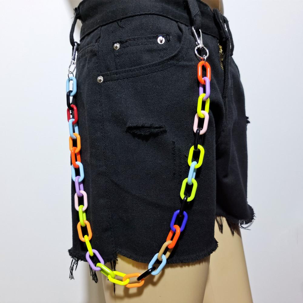 Панк Поясная Цепь Серебряная Цепь на Брюки для Женщин Джинсовый Пояс Цепь для Штанов Крутая Металлическая Рок Цепь Хип-хоп Летние Украшения Chain only