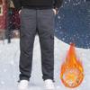 Mens Fleece Cargo Pants Casual Tactical Pants Military Army Cotton Zipper Streetwear Autumn Winter Overalls Men Military Style Trousers