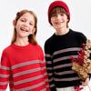 Annil Kids' Pure Cotton Striped Long Sleeve Knit Sweater