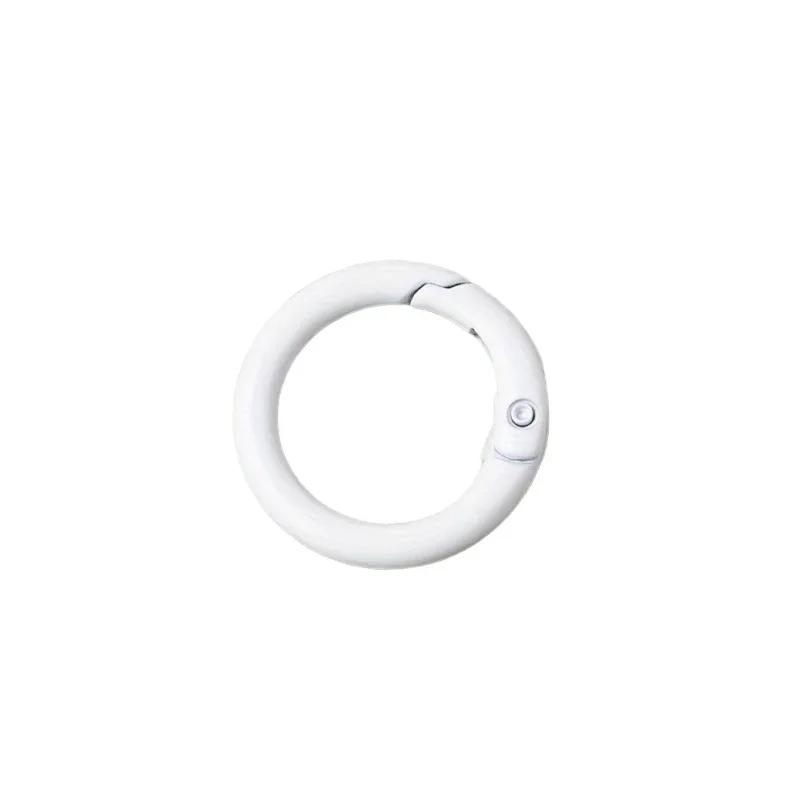 5-10pcs 9 Colors Metal O Rings Spring Clasp Openable Round Carabiner Keychain Clips Hook Dog Chain DIY Jewelry Buckles Connector
