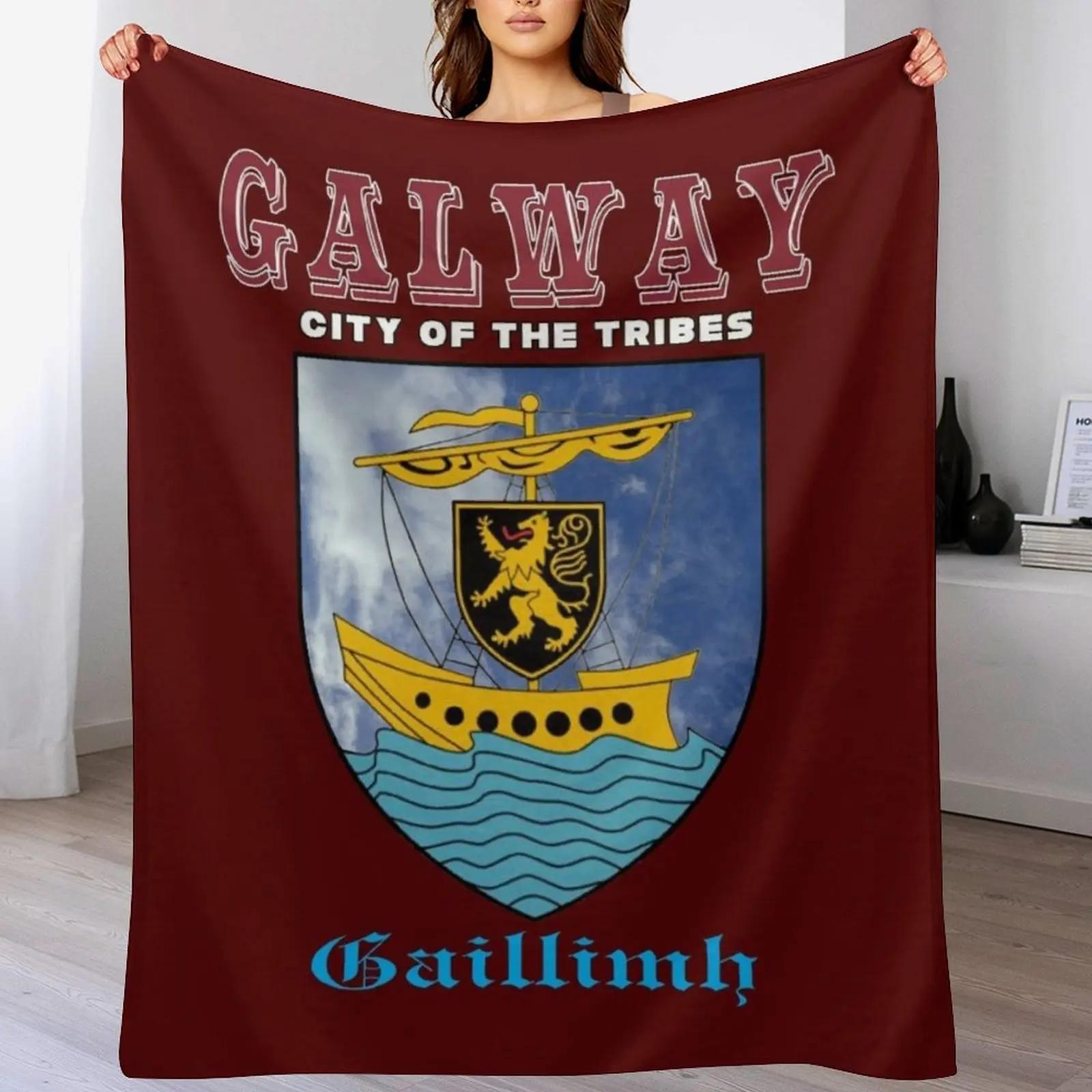 Galway City - City of The Tribes Throw Blanket Cozy Microfiber Throw Blanket for Home Bedroom Size: 75*100cm, Weight: 230 GSM