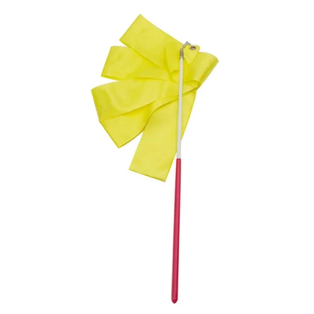 2M/4M Bunte Gymnastikbänder Tanzband Rhythmische Sportgymnastik Ballett Streamer Wirbelstab Stange Für GYM Training Professionell