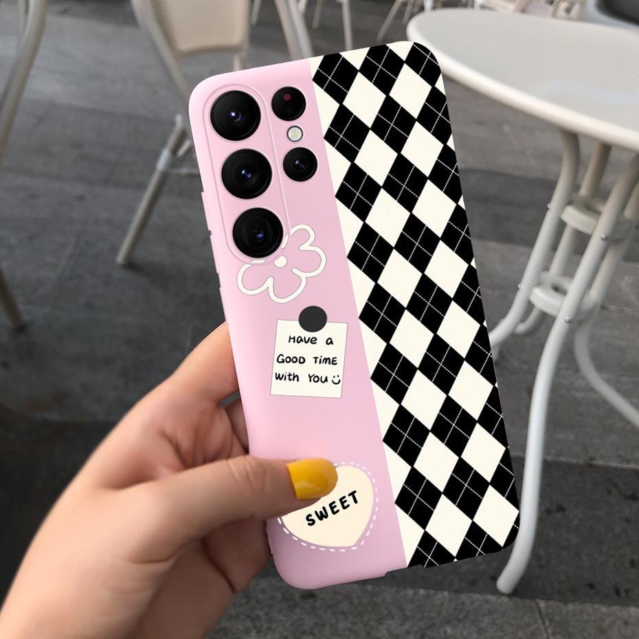 Silicone Case For Samsung S23 Ultra 5G Phone Cases Lovely Printing Soft TPU Cover For Samsung Galaxy S23 S 23 Plus S23+ Coque